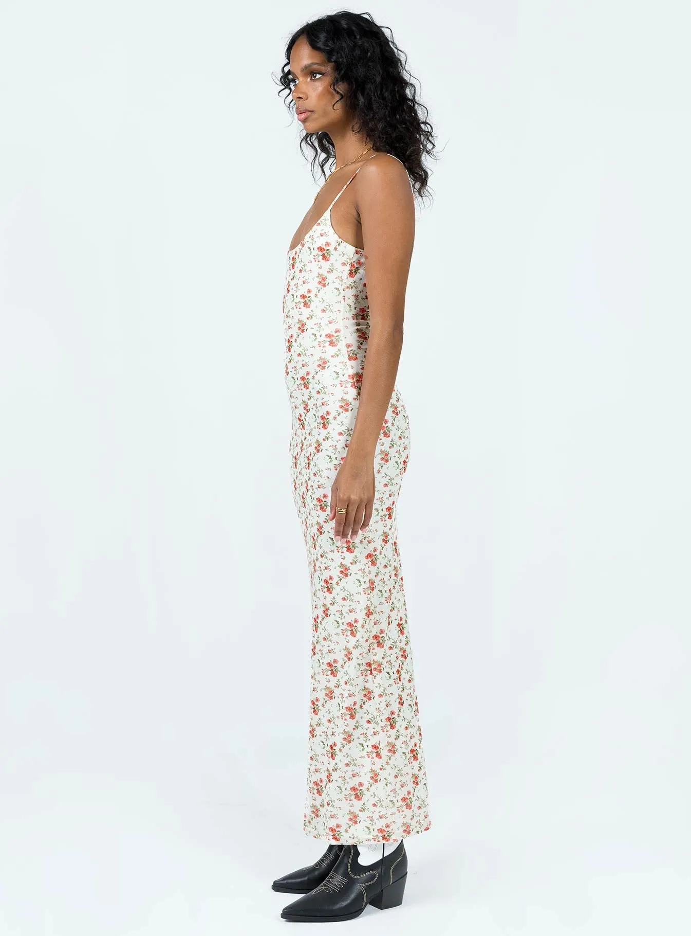 Knox Maxi Dress Beige Floral Street Glow