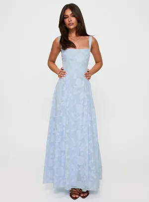 Flow Line Margaux Burnout Maxi Dress Blue