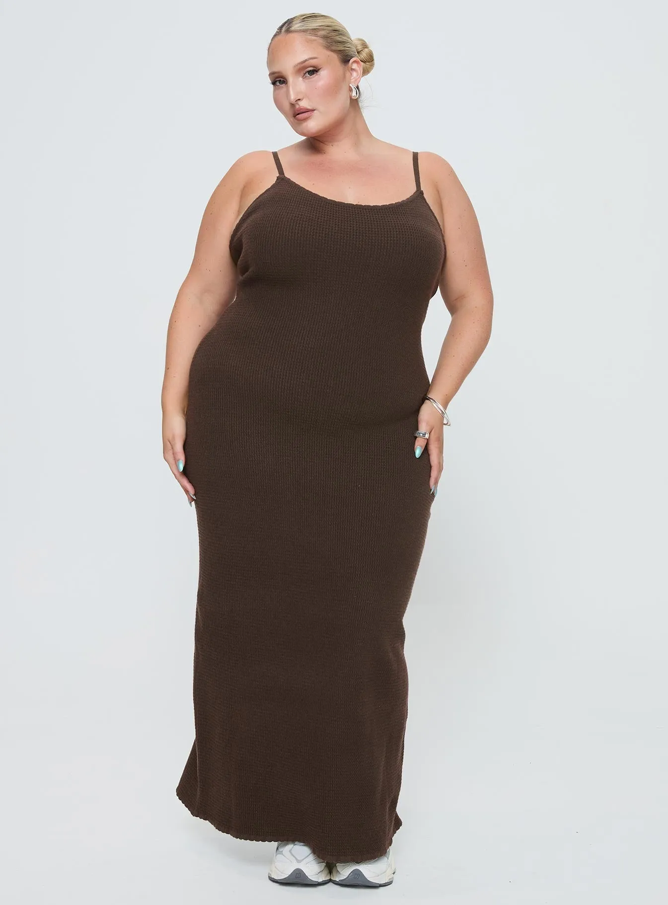 Kattan Maxi Dress Chocolate Curve Sunrise Bay
