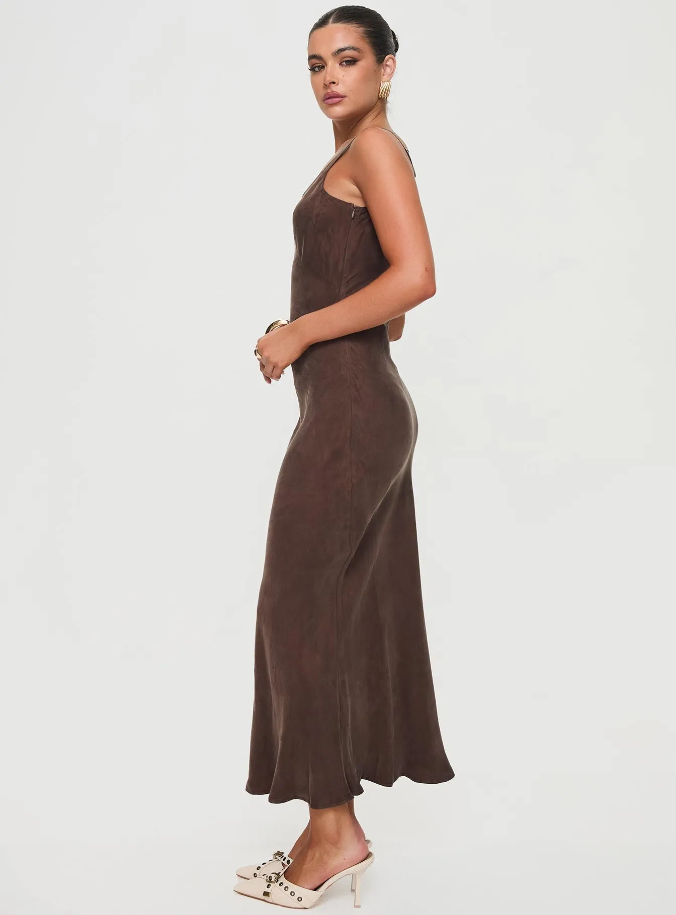 Laurette Maxi Dress Brown Silent Sea