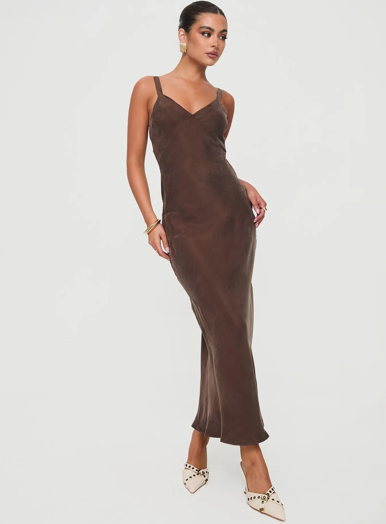 Comfortable event wear Laurette Maxi Dress Brown