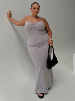 Arabellia Maxi Dress Grey Curve Retro Mode