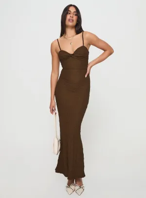 Wild Air Celie Maxi Dress Chocolate
