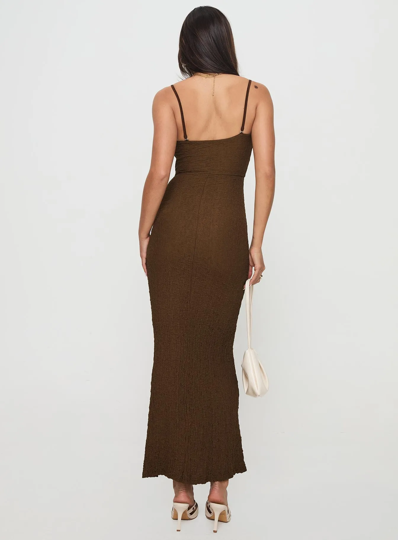 Hemp Glow Celie Maxi Dress Chocolate