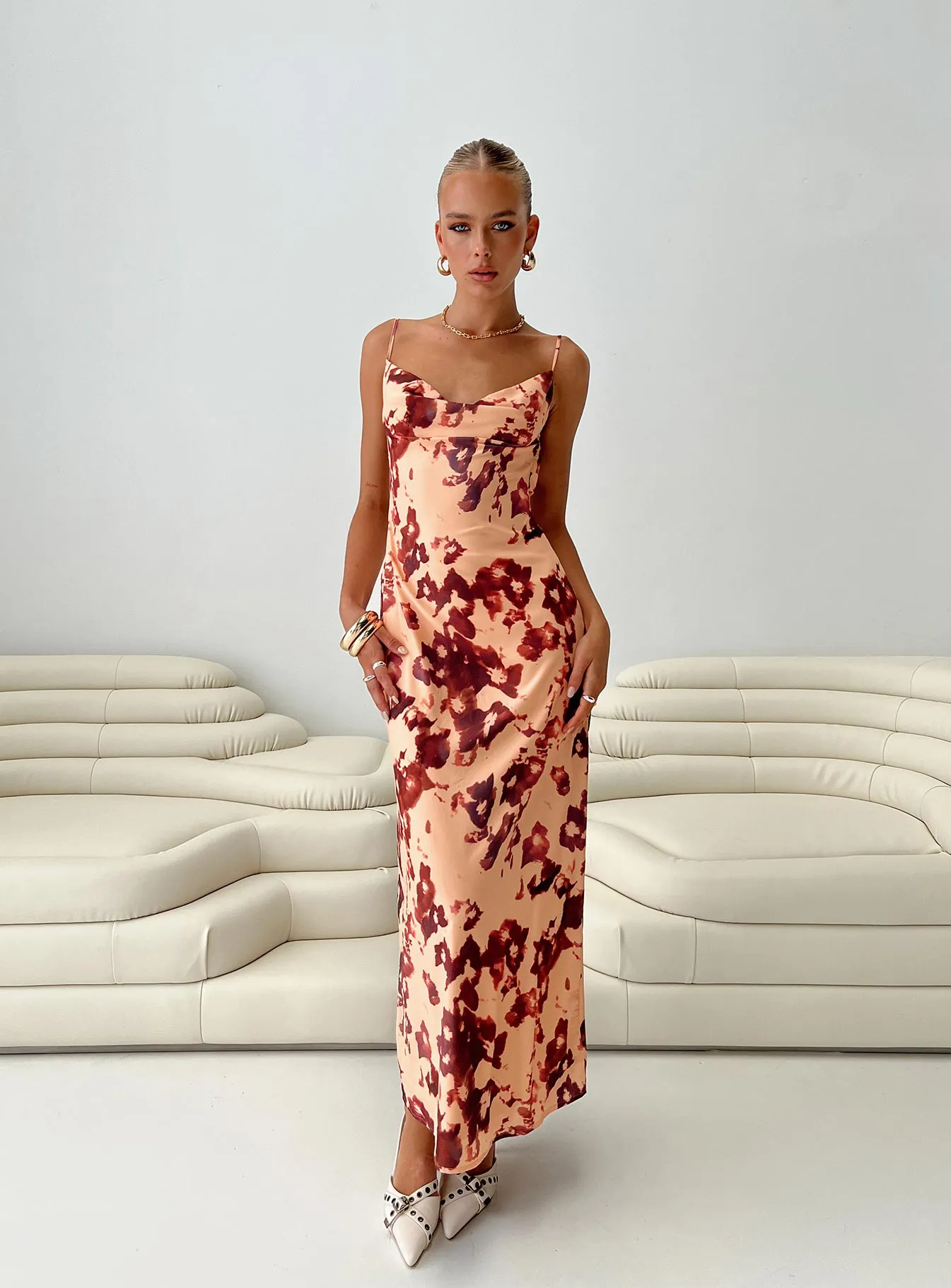 Gracele Maxi Dress Pink Floral Party Ready Forest Air