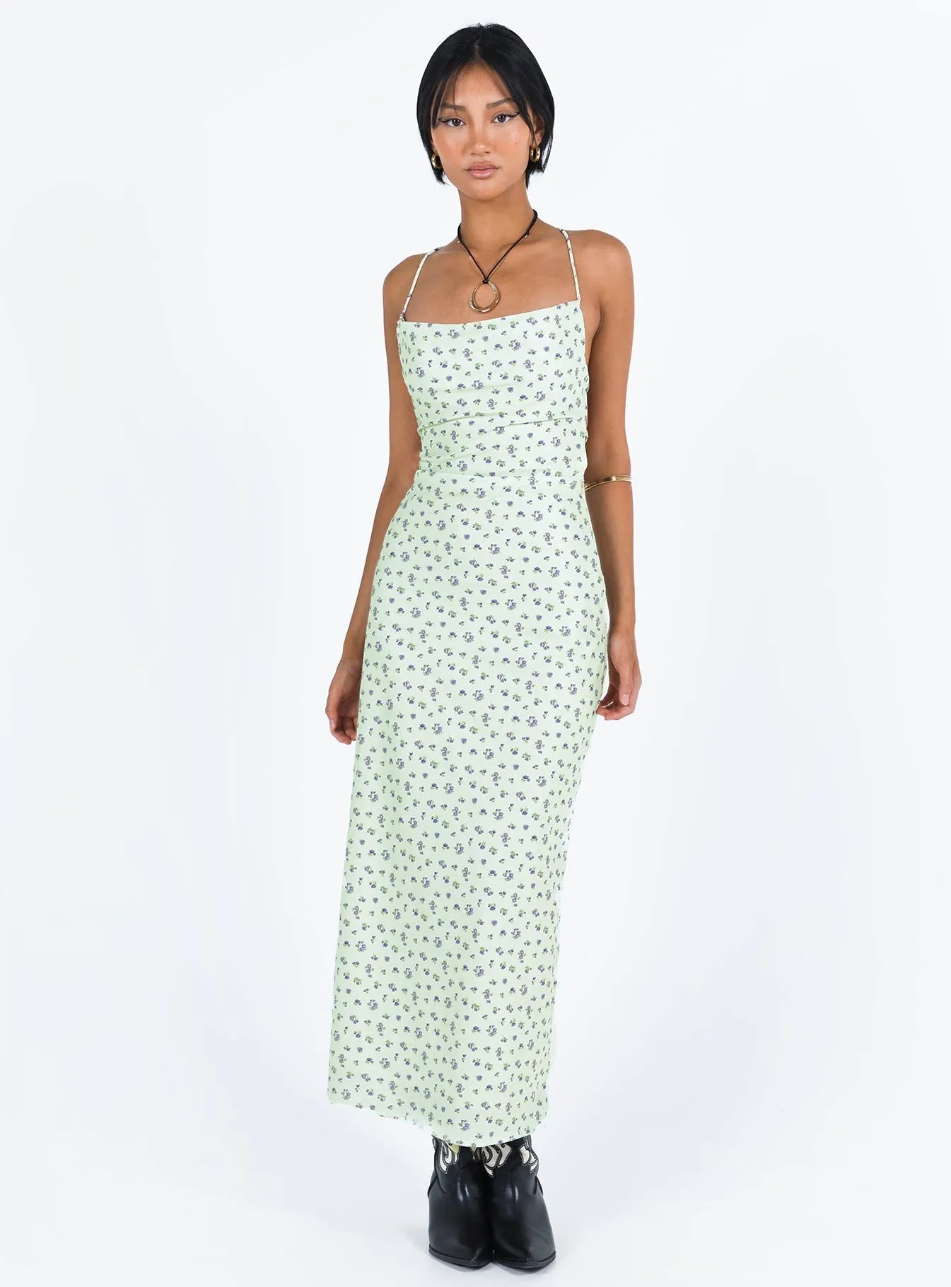 The dress??s simple design allows you to dress it up or down depending on your style Pine Path Malabar Maxi Dress Mint / Floral