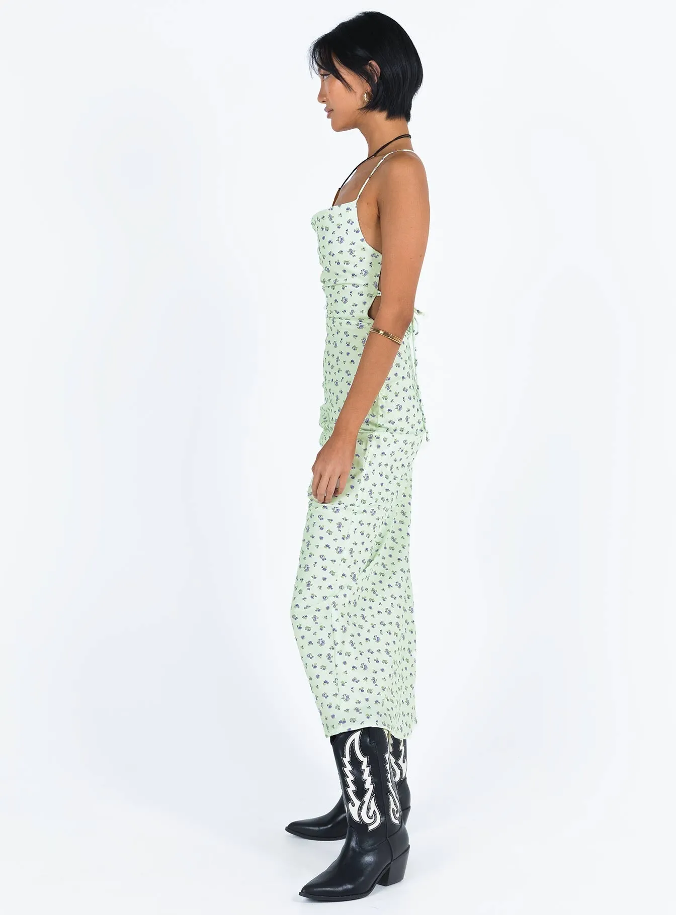 Sea View Malabar Maxi Dress Mint / Floral