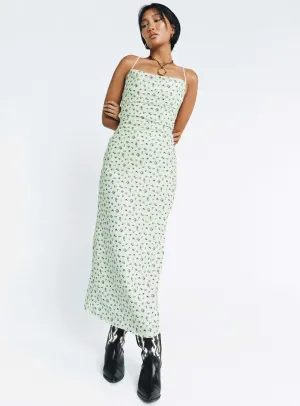 Malabar Maxi Dress Mint / Floral Travel Easy