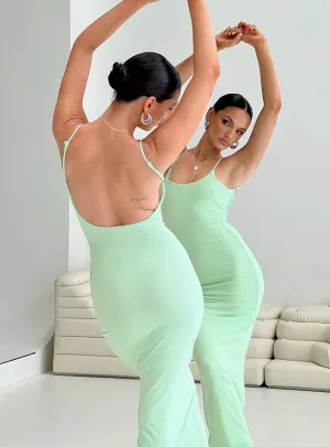 Ethereal Air Georgette Glow Knox Maxi Dress Mint