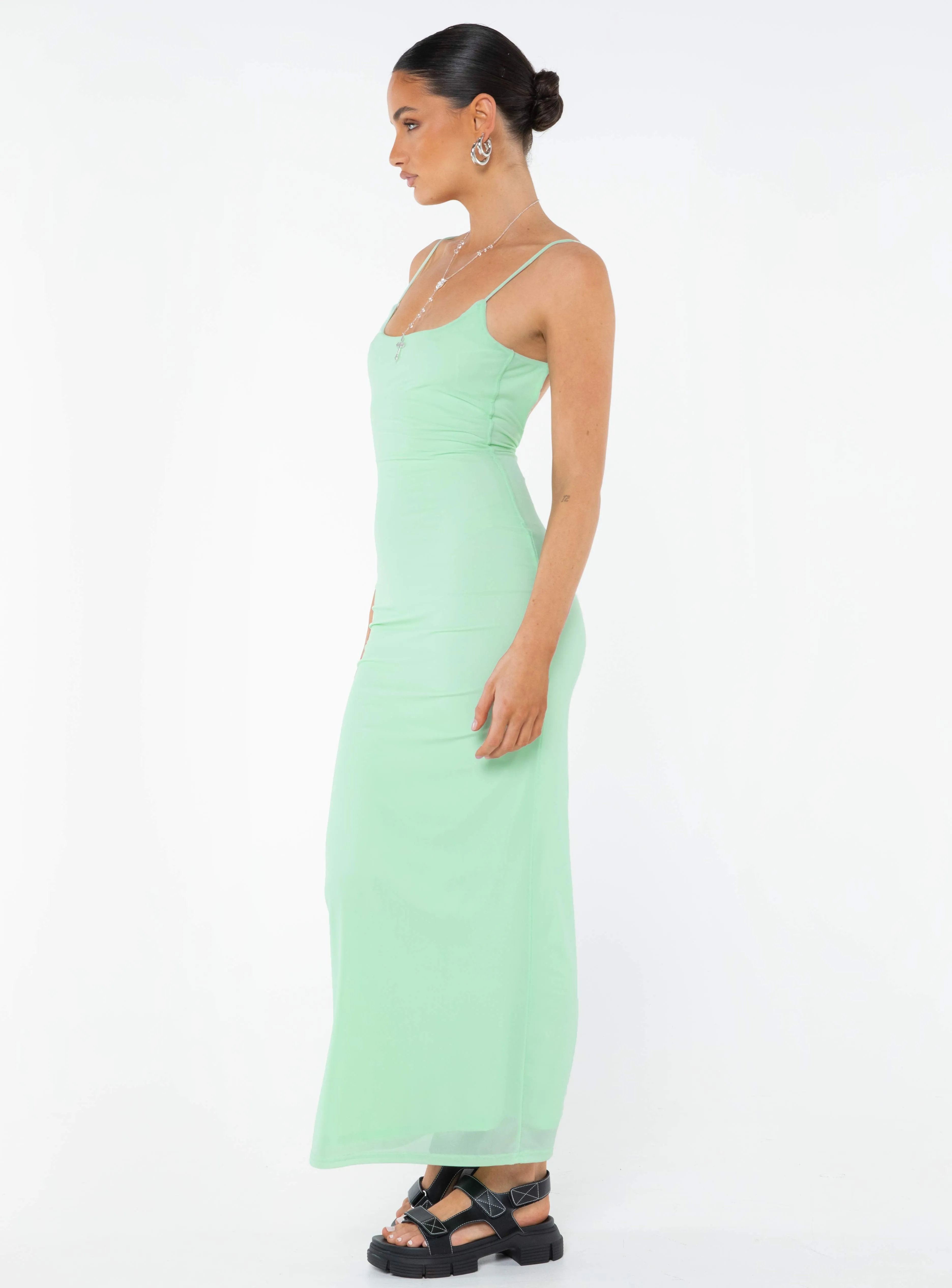 Knox Maxi Dress Mint Beige Glow