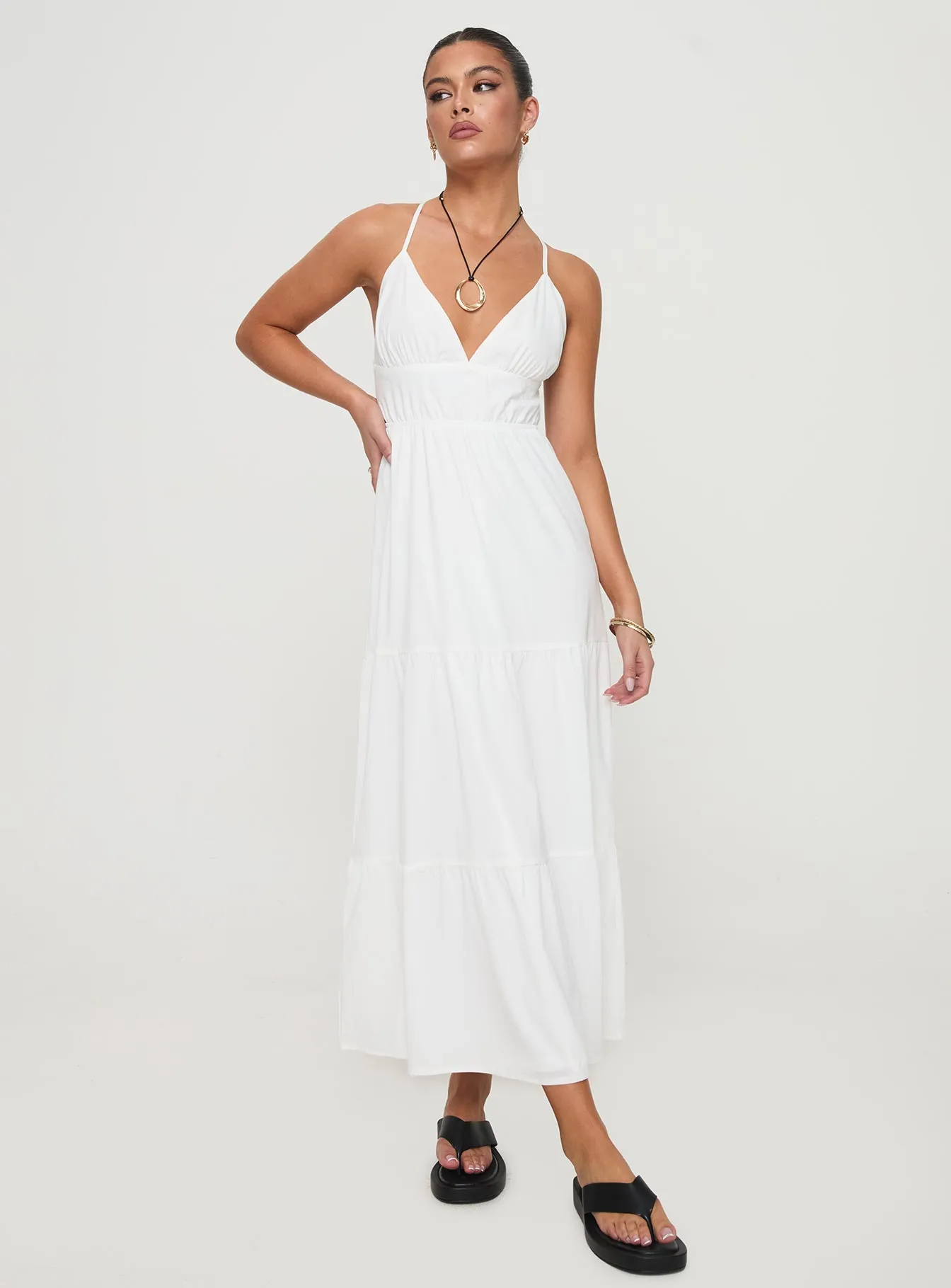 Street Glow Mckew Maxi Dress White