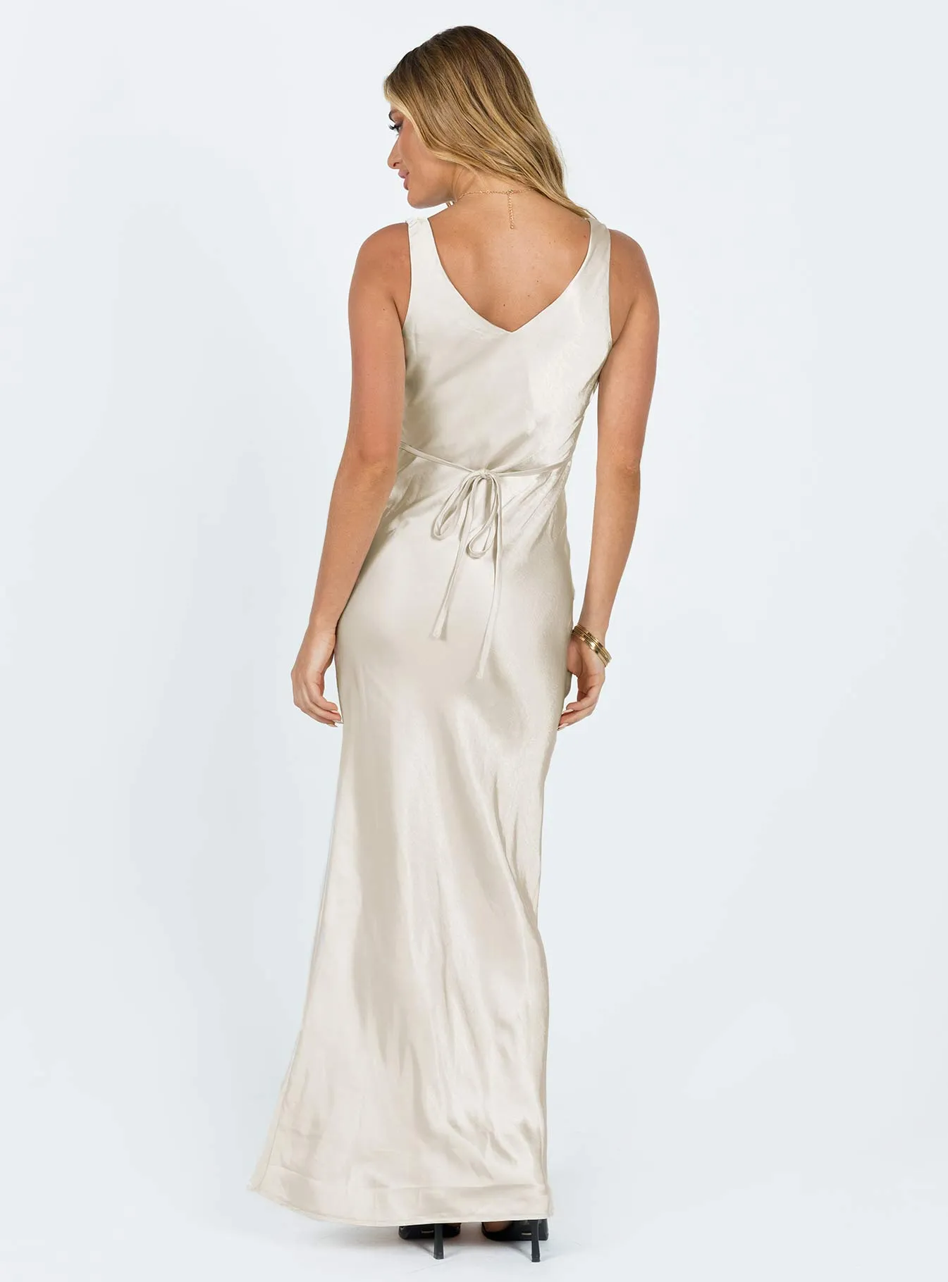 Norma Maxi Dress Champagne Fantasy Touch Relaxed fit formal wear
