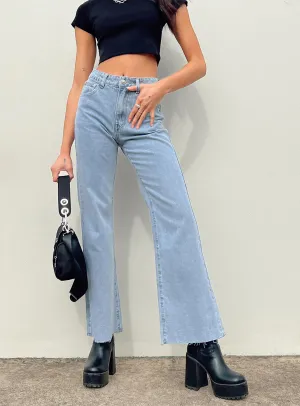 Hallstatt Wide Leg Denim Jeans Lifestyle Piece Bartack Stitching