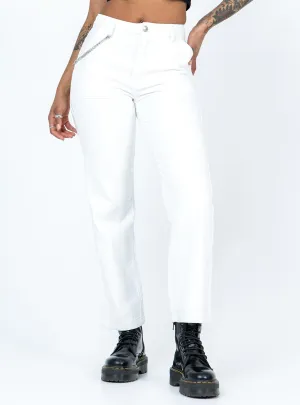 Julia Carpenter Denim Jeans White High Durability Soft Wash Treatment