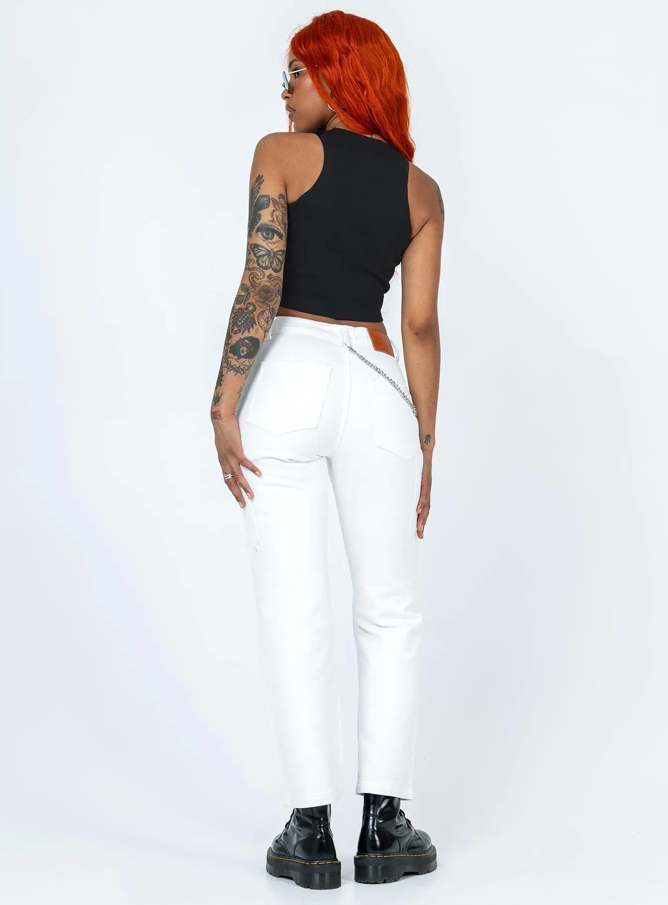 Julia Carpenter Denim Jeans White Luxury Textured Daily Fashion