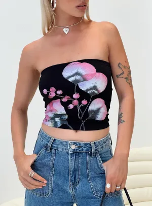 Jasmyne Tube Top Black / Pink Adjustable Fit System