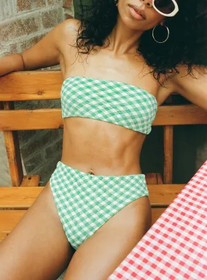 Bellview Bikini Bottom Green Secure Back Closure