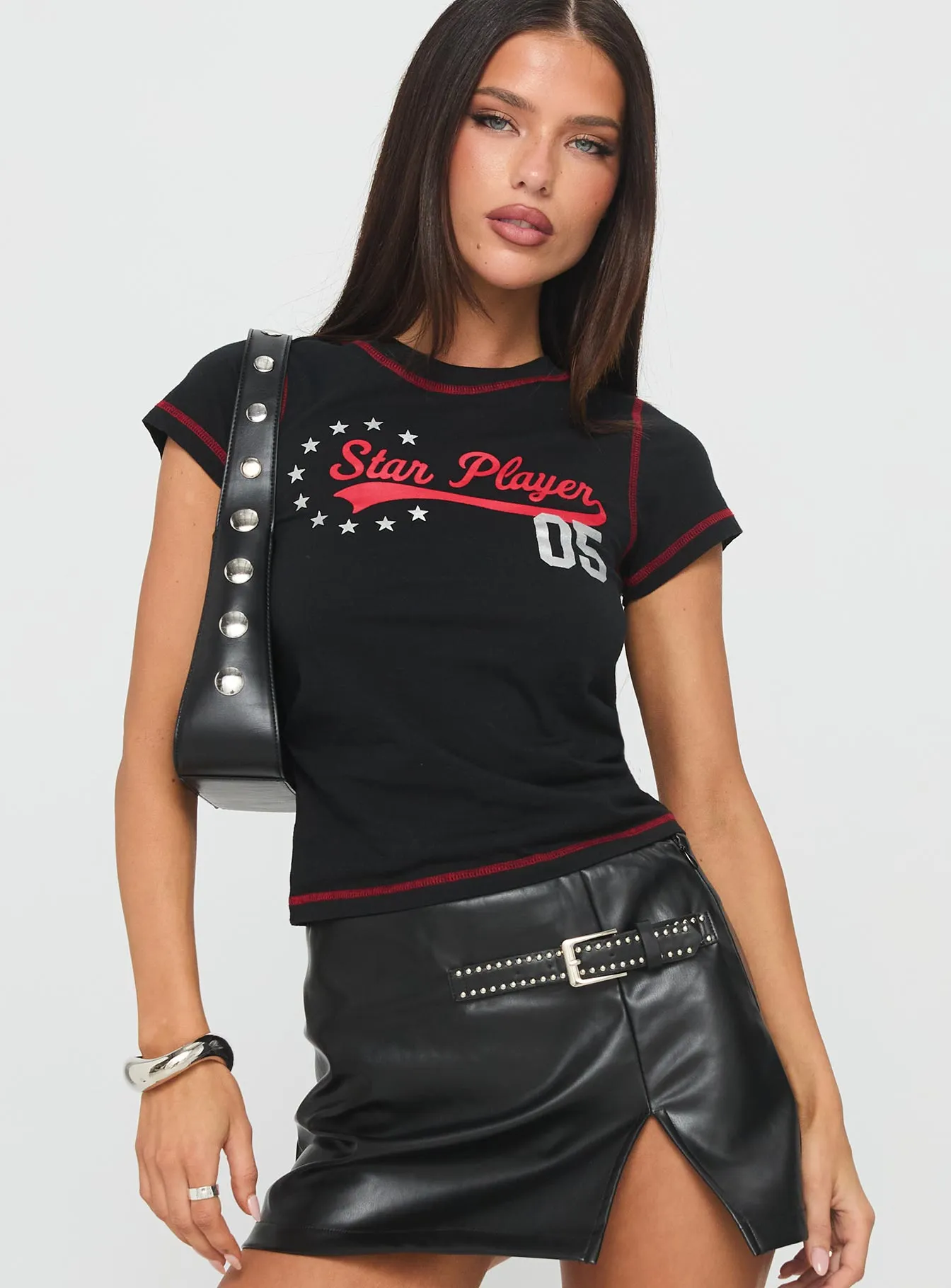 Starplayer 05 Graphic Top Black Light Wear