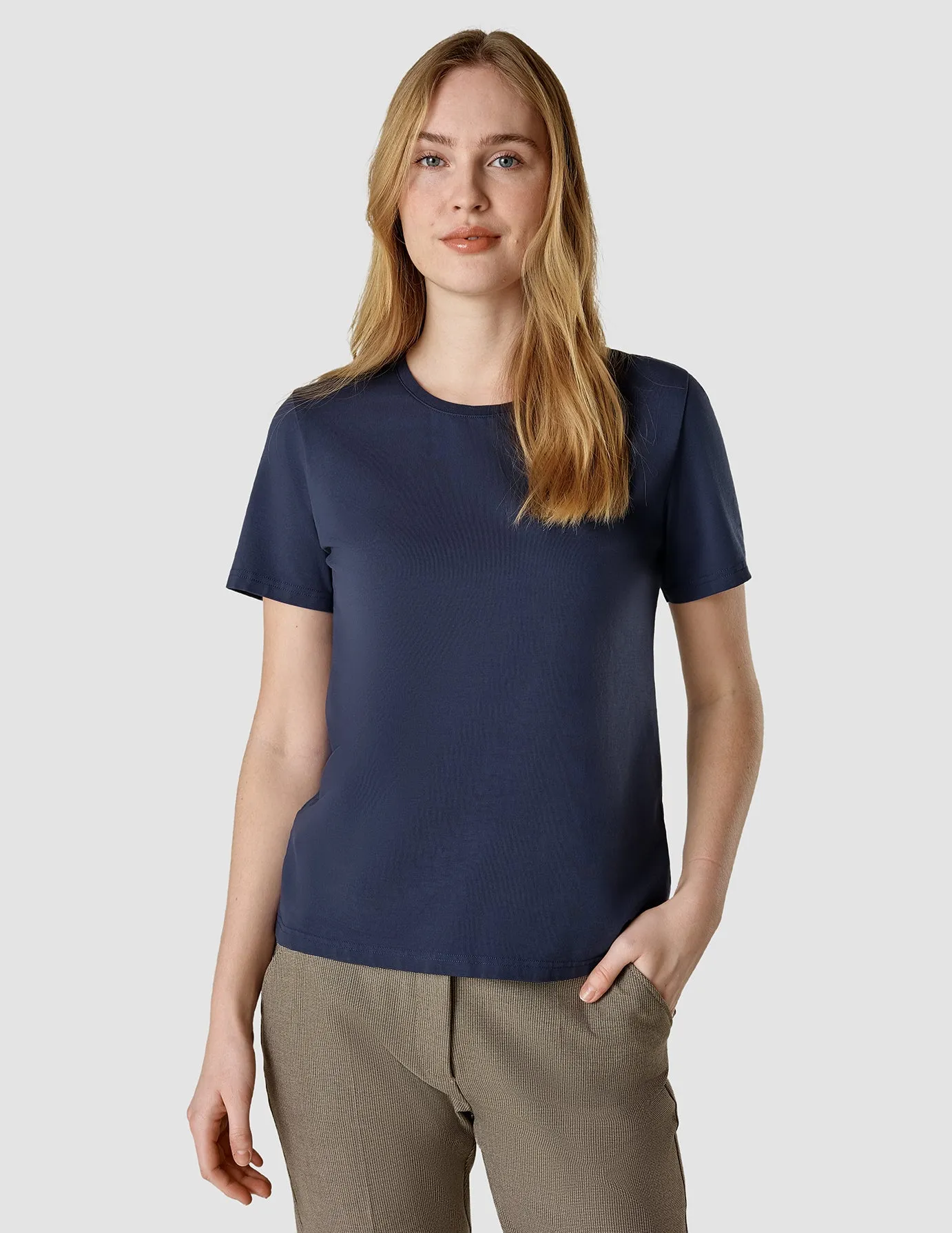 Supima T-shirt Navy Retro cool Cool Glow