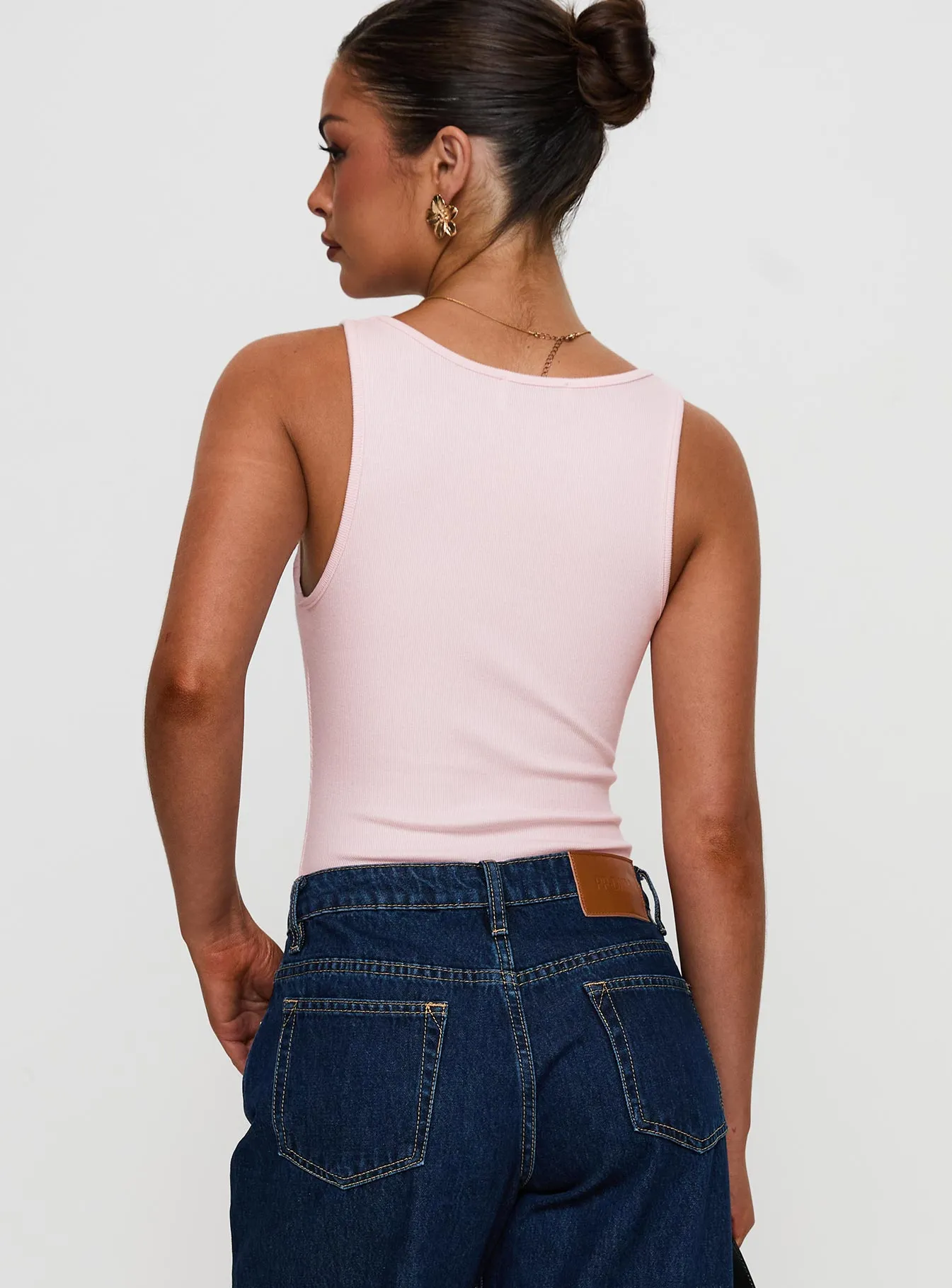 Baseline Rib Bodysuit Pink Everyday Worker
