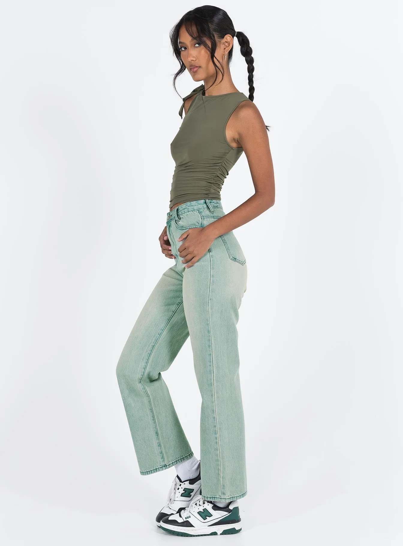 Clear The Air Jeans Light Wash Denim Minimalist Adult Fashion
