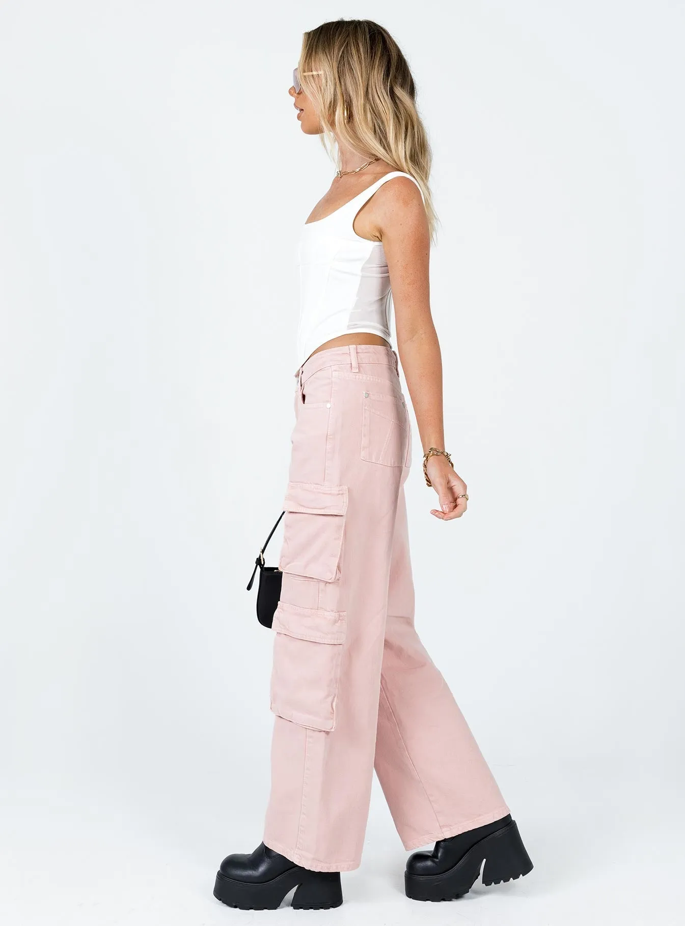The Ragged Priest Brat Jeans Pink Classic Office Wear