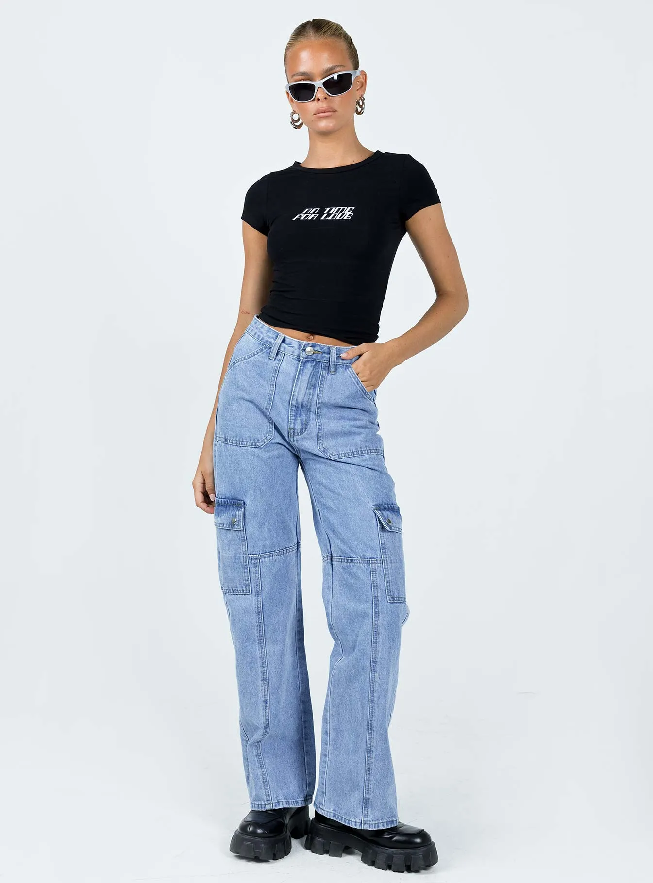 No Time For Love Tee Black Layering Piece