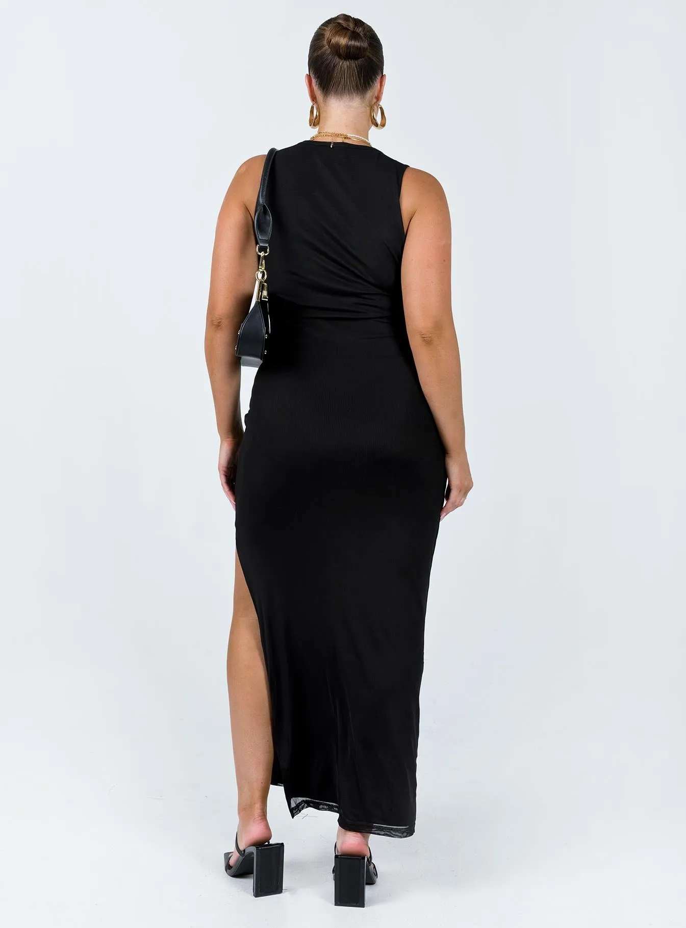 Brenly Mesh Maxi Dress Black Desert Air