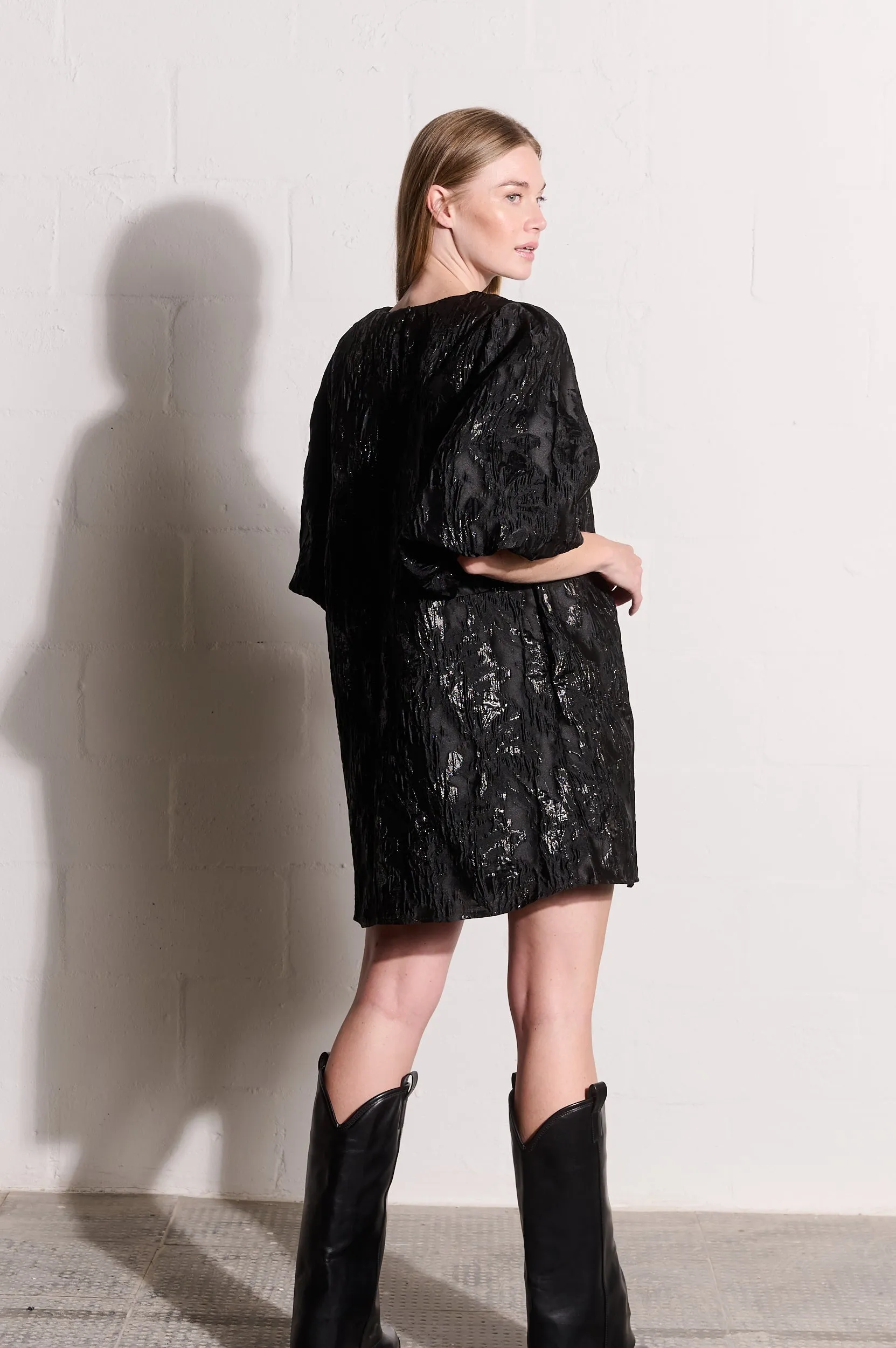The XO Mini Dress in Black StretchComfort Moon Cool