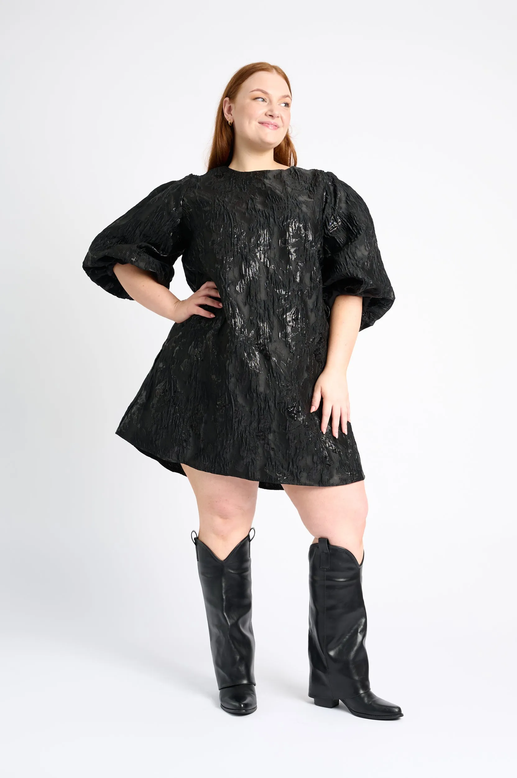 The XO Mini Dress in Black AntiStaticMaterial
