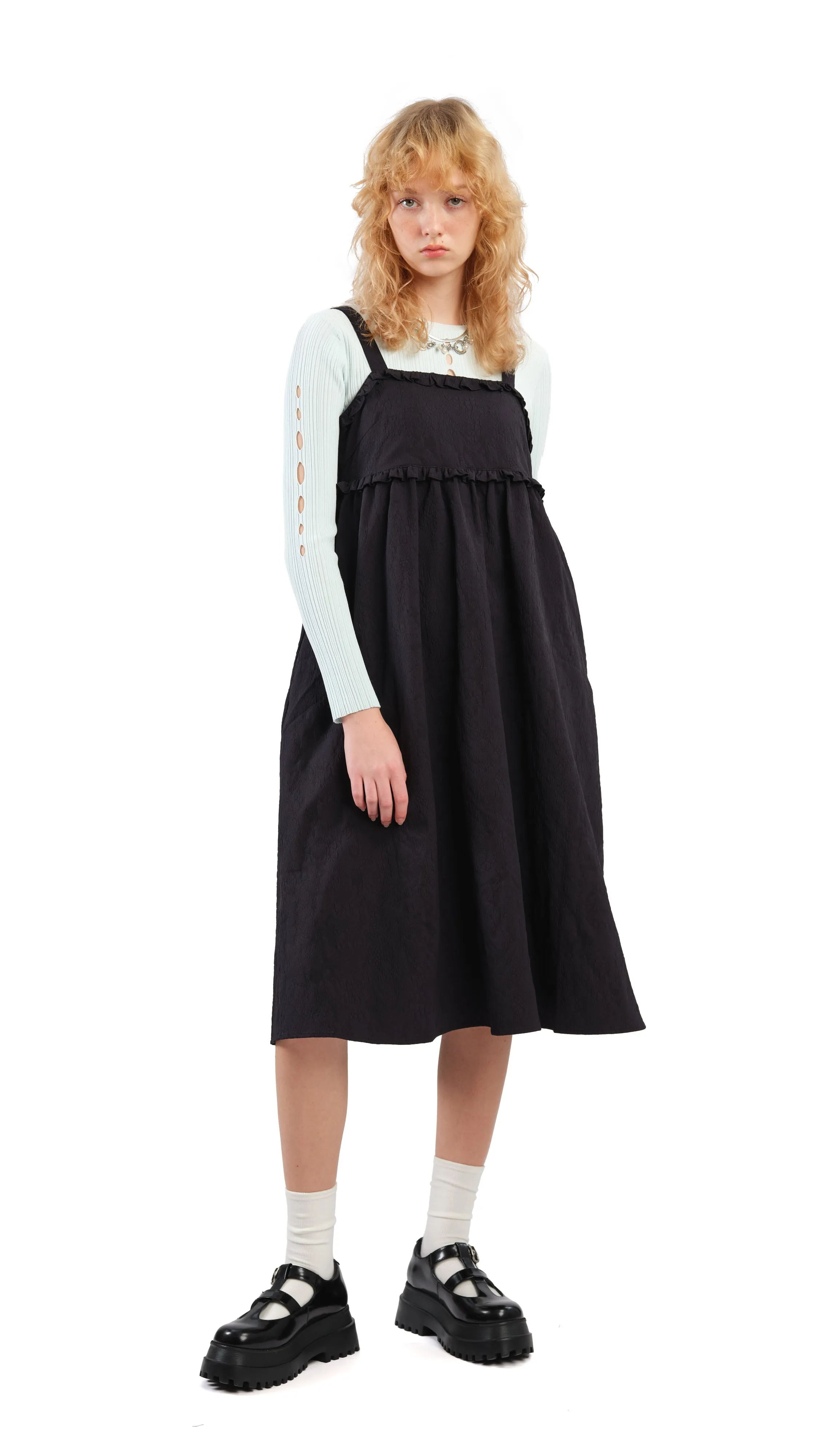 Textural Tiered Dress Boss Vibe Bonded Seam Technology