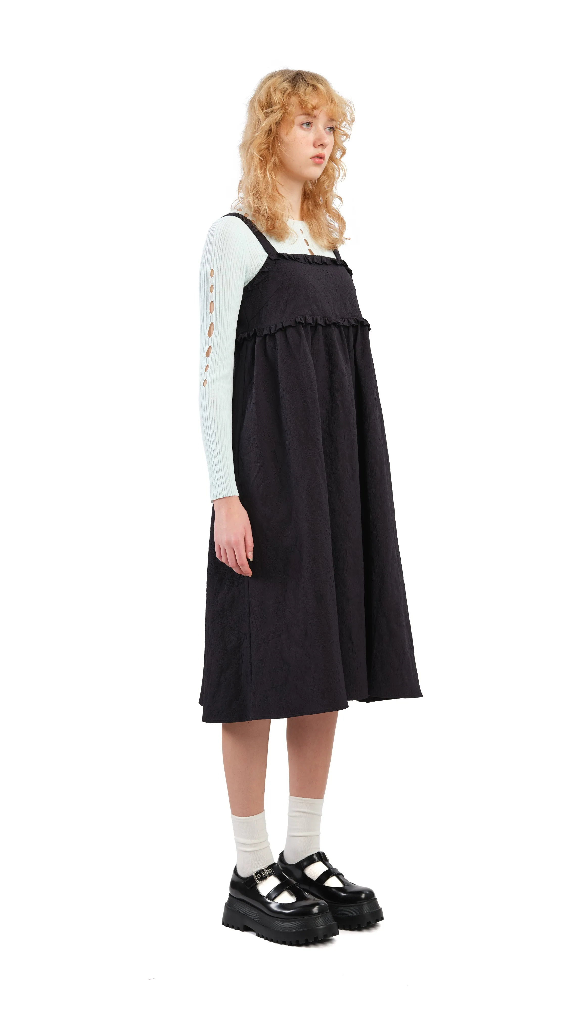 Cloud Core Athleisure Cool Textural Tiered Dress