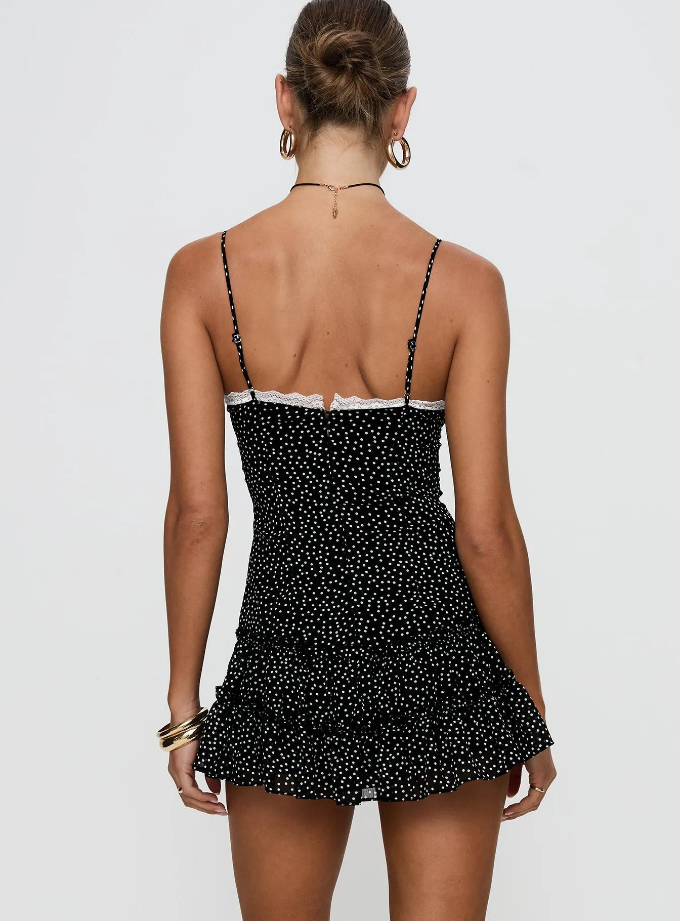 Party Soft Playful evening dress Yves Mini Dress Onyx Polka