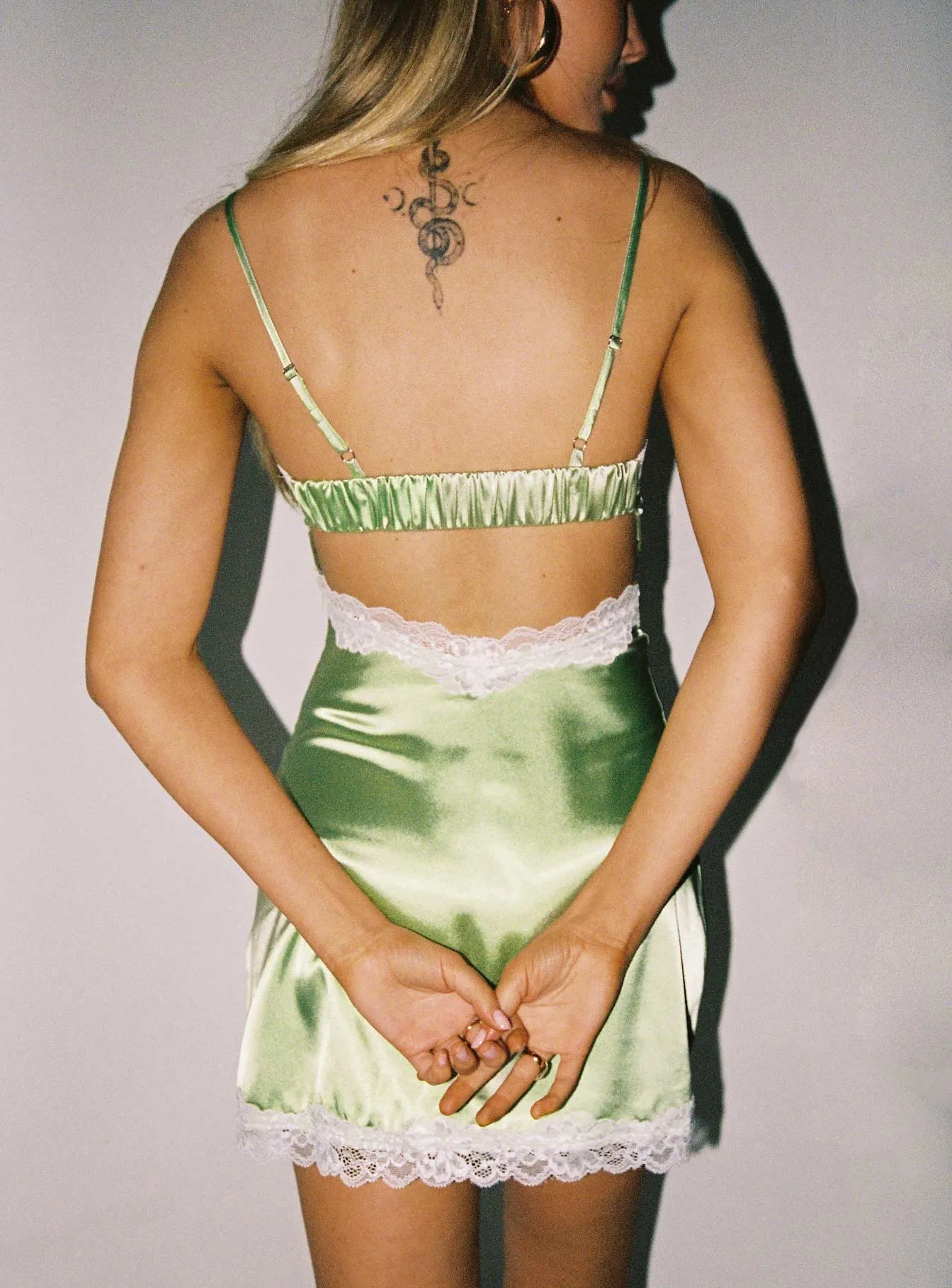 Party Glow Indria Mini Dress Green