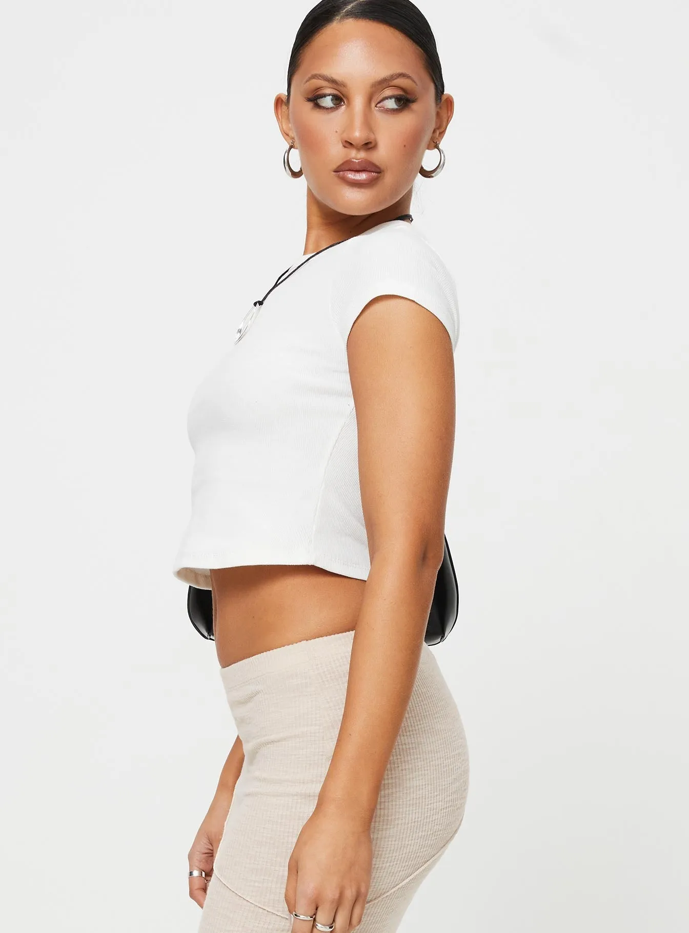UltraSoftBrushedInterior Comfy Pieces Celsey Top White