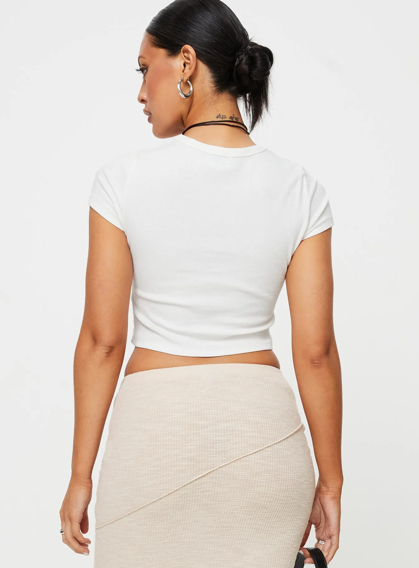 Celsey Top White Running Speed UV Protection Fabric