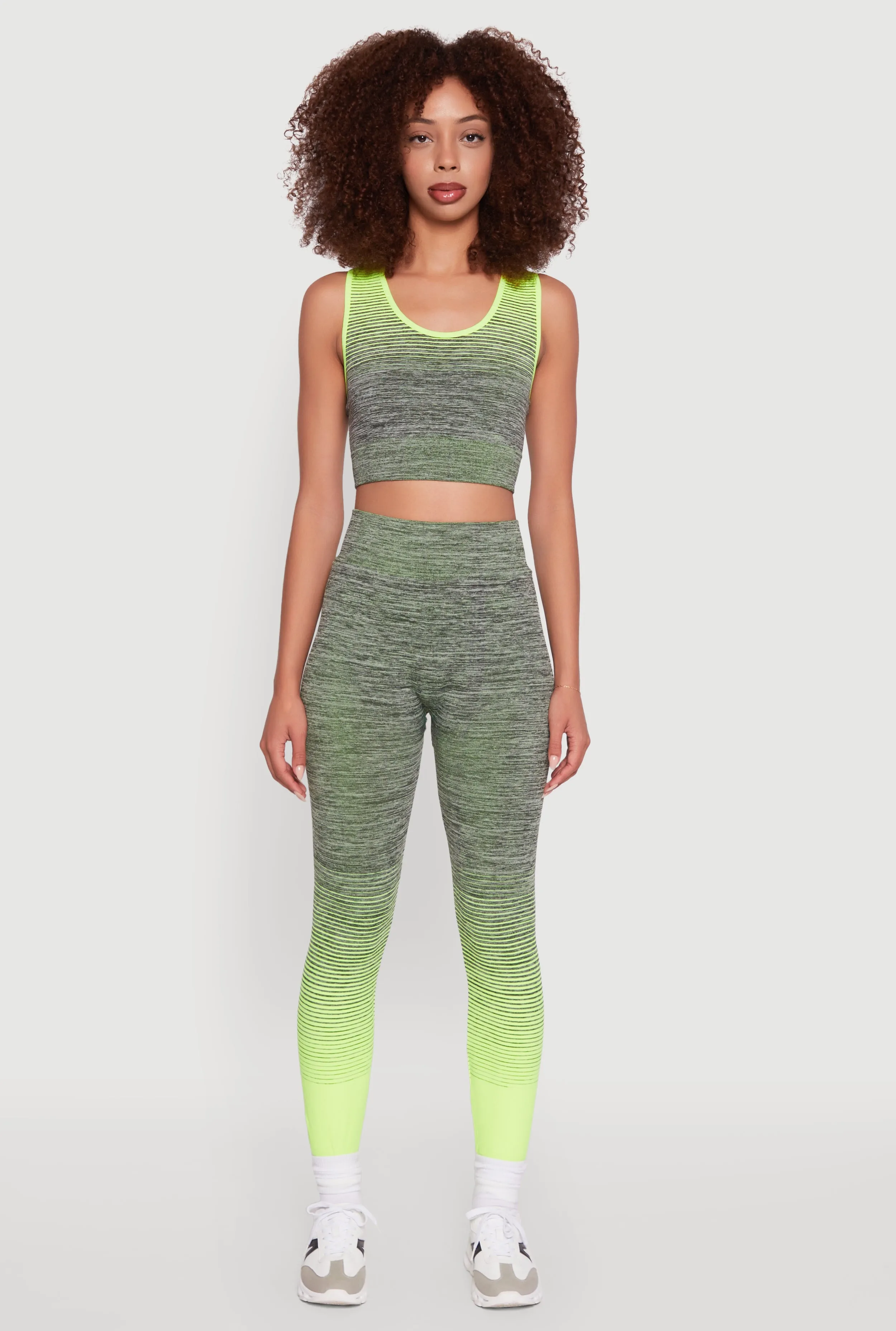 Stretch Fit For Teens Trendy Marled Ombre Stretch Leggings