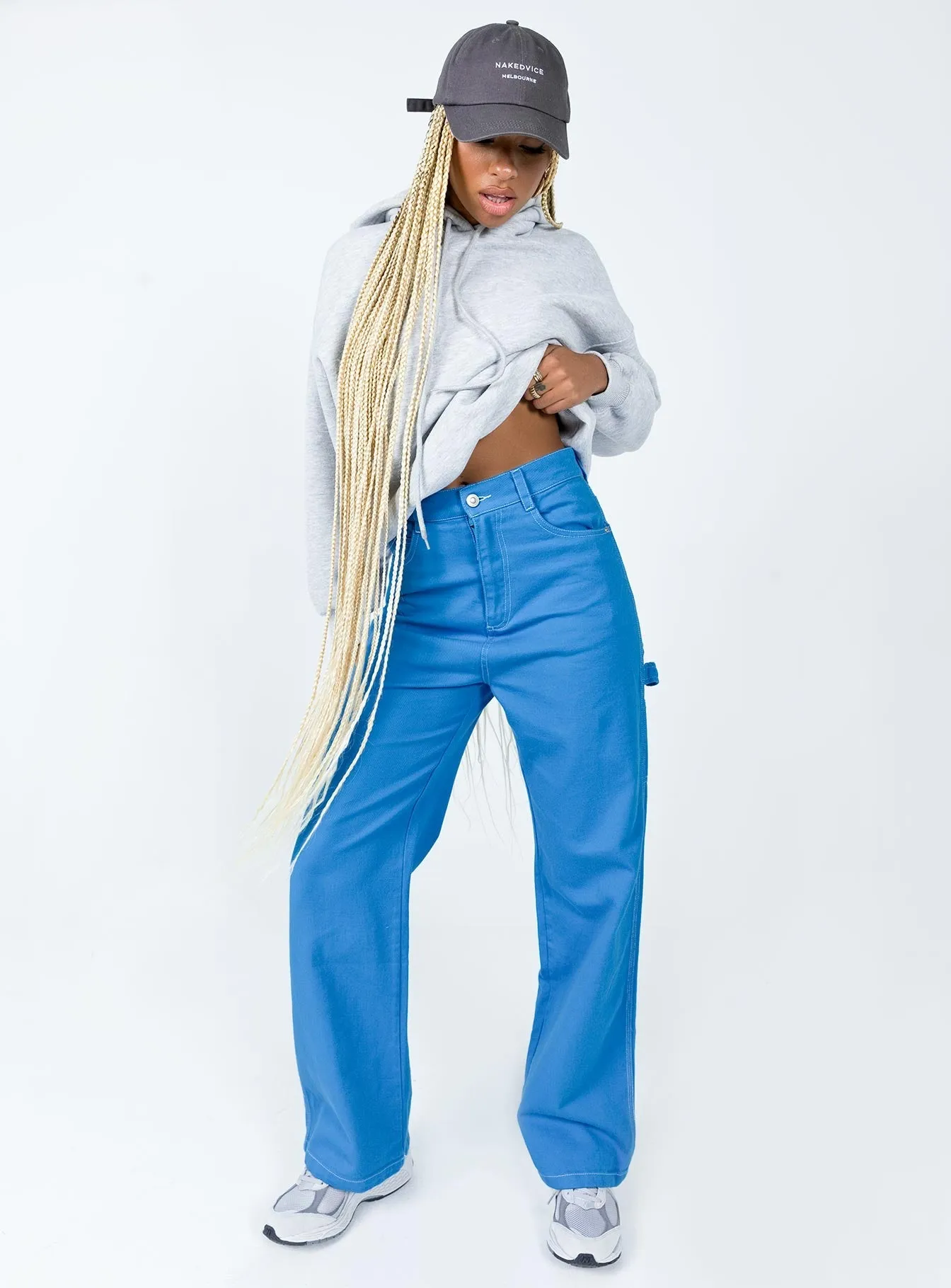 Functional Style Timeless Choice Leisure Straight Leg Jeans Blue