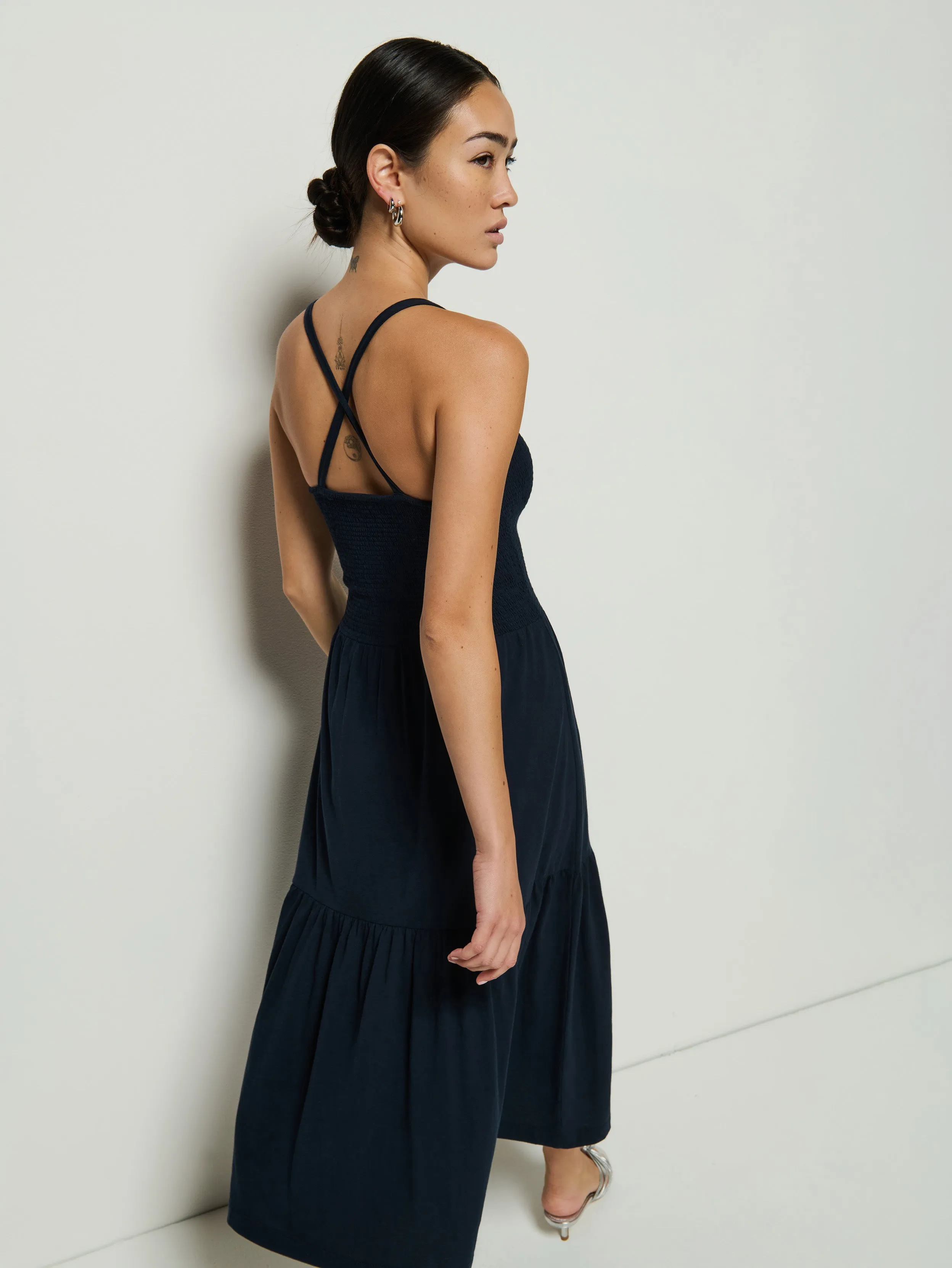 City Walk Comfy Elegance Penelope Smocked Midi