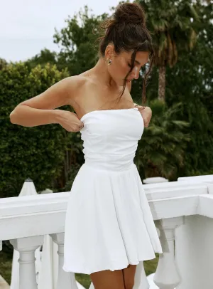 Rashida Strapless Mini Dress White Urban Mood