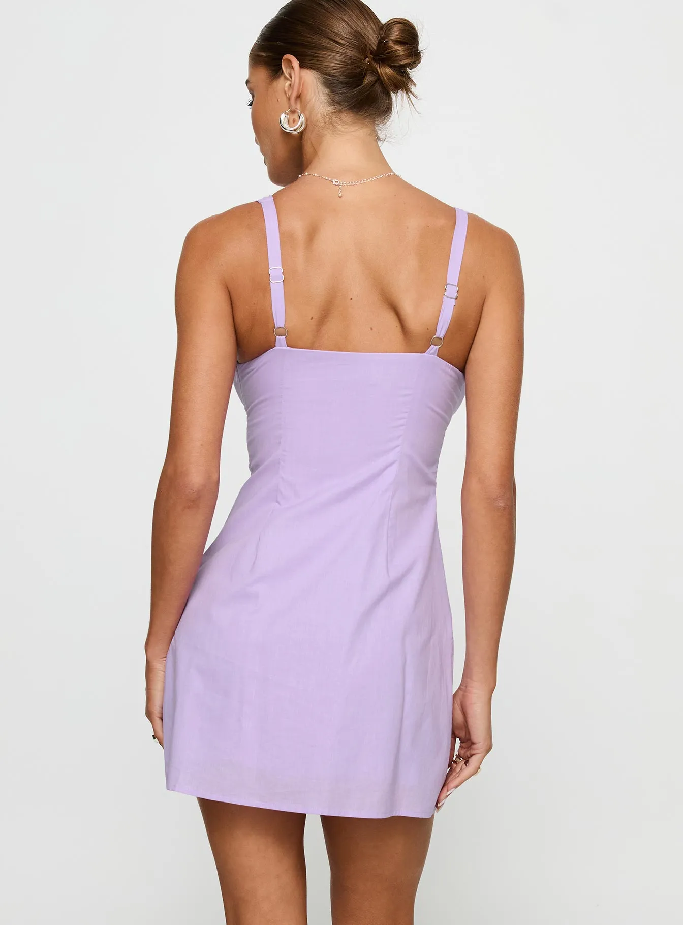 Florien Broderie Mini Dress Lilac / Lemon Moisture Wicking Technology