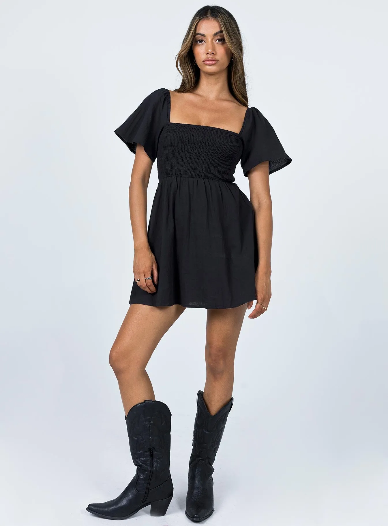 Summer Nights Mini Dress Black Effortless evening attire