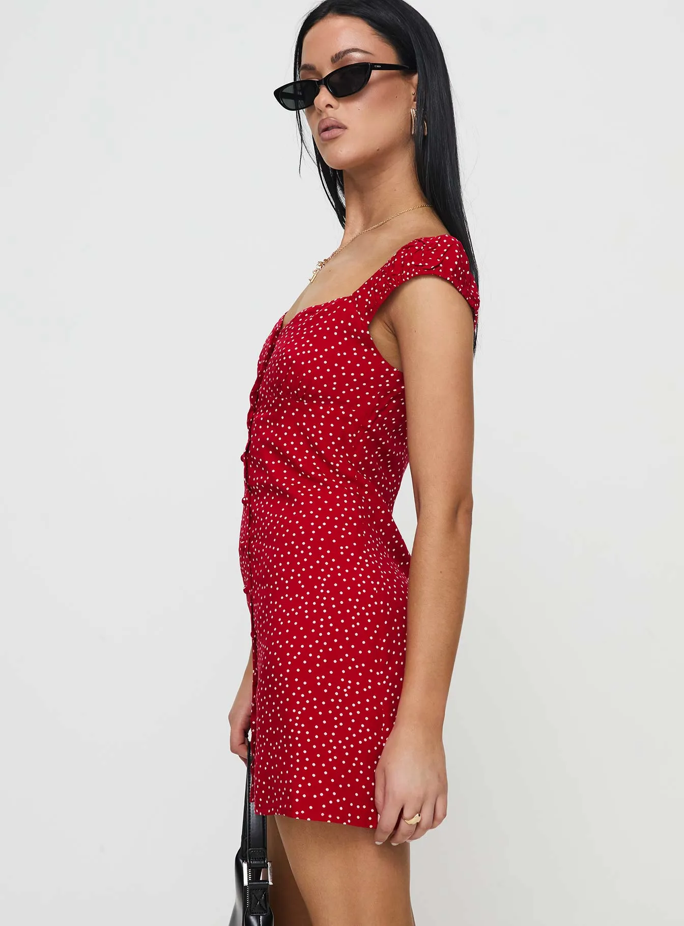 Club Rush Paper Planes Mini Dress Red Polka
