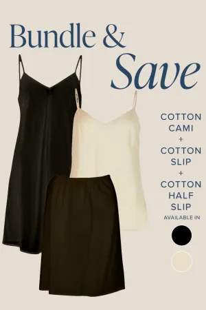 The Complete Cotton Slip Bundle Foldable Hem Sustain Glow
