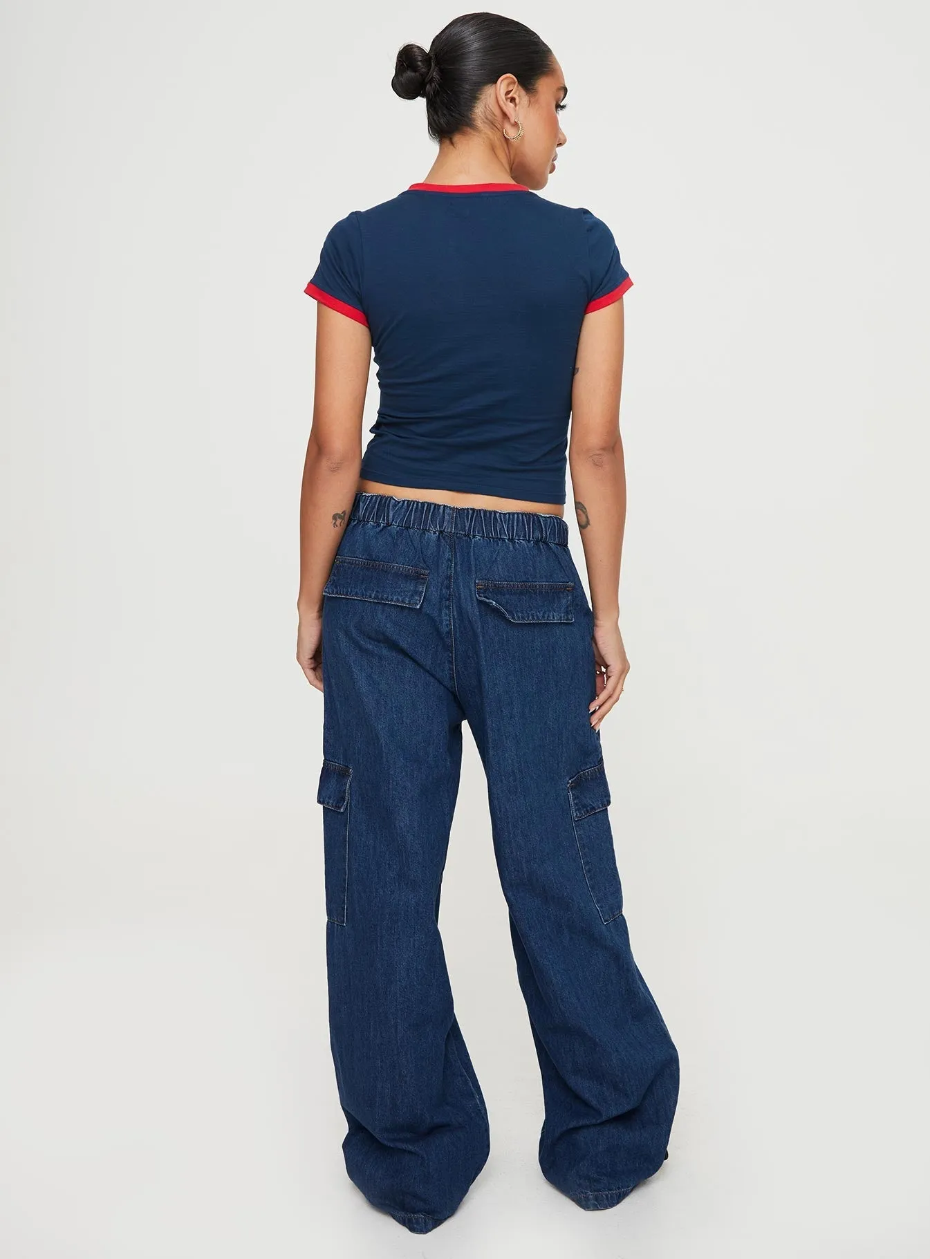 Stop & Stare Cargo Jeans Mid Wash All weather