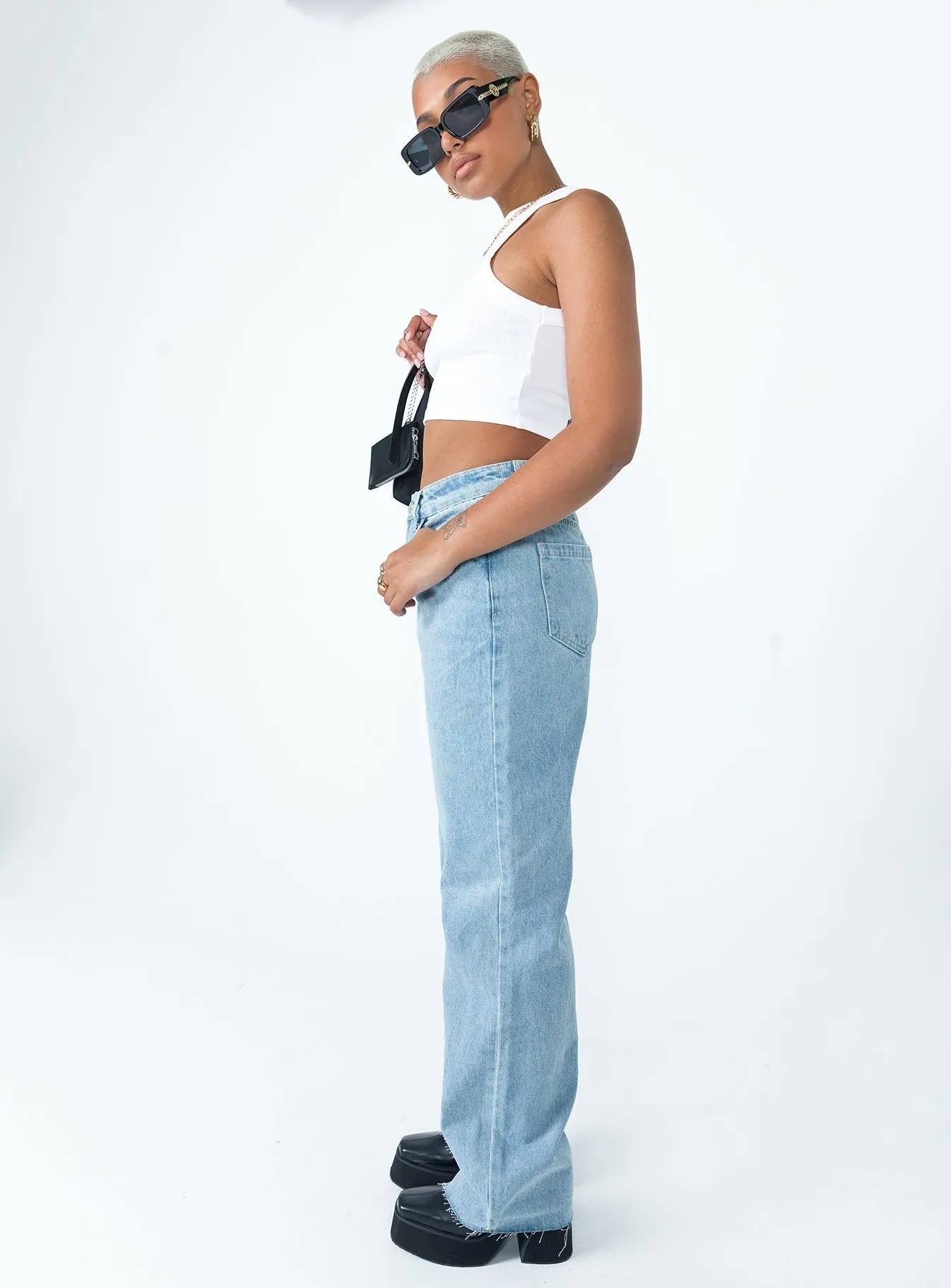Zappa Mid Waist Jean Denim Smooth Creative Look Adult Fashion