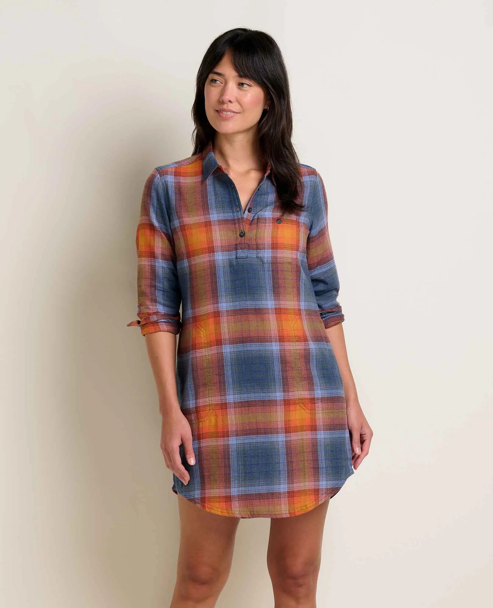 Re-Form Flannel Shirtdress Recycle Glow
