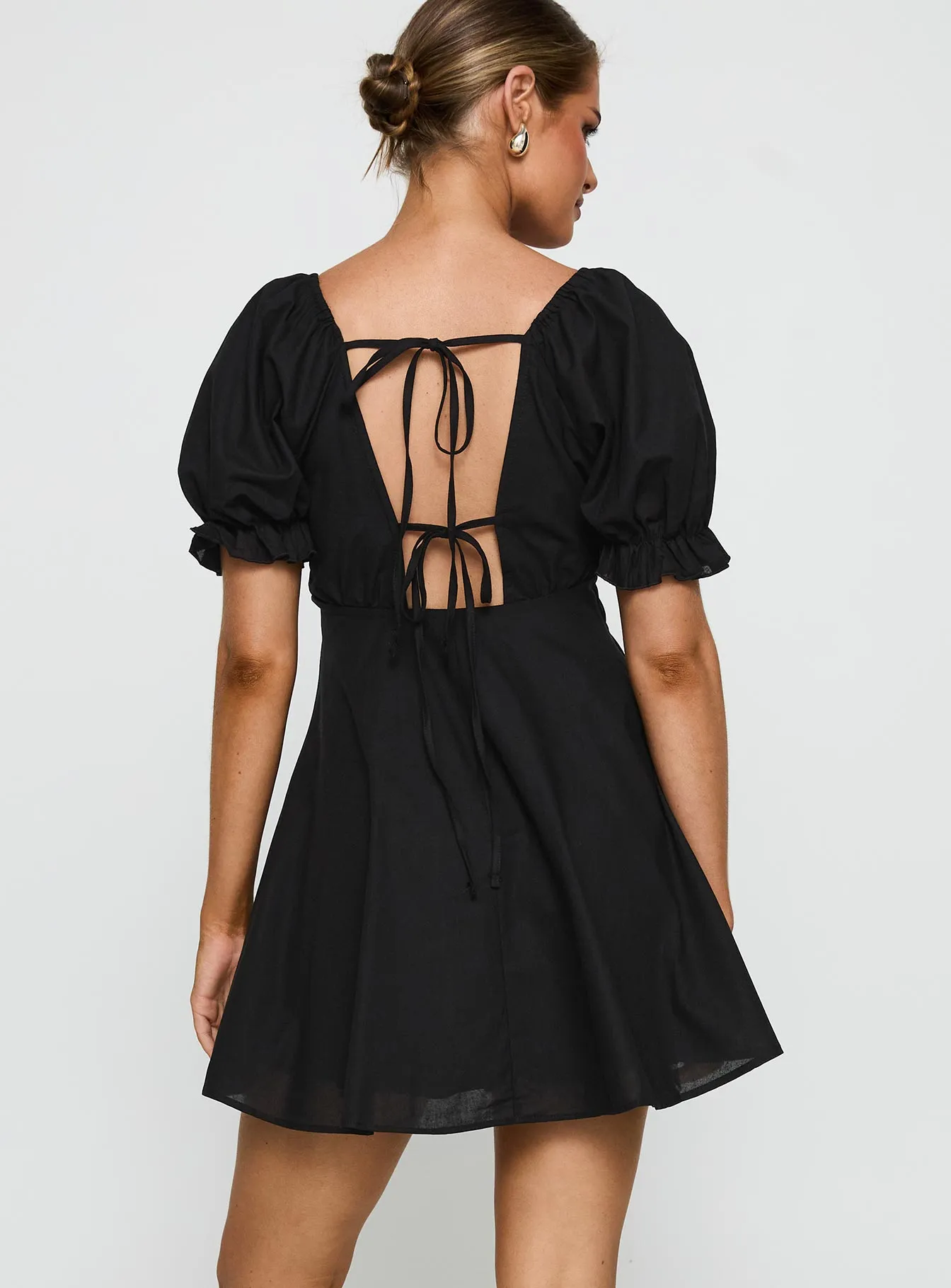 Blissful Mini Dress Black Self Spice