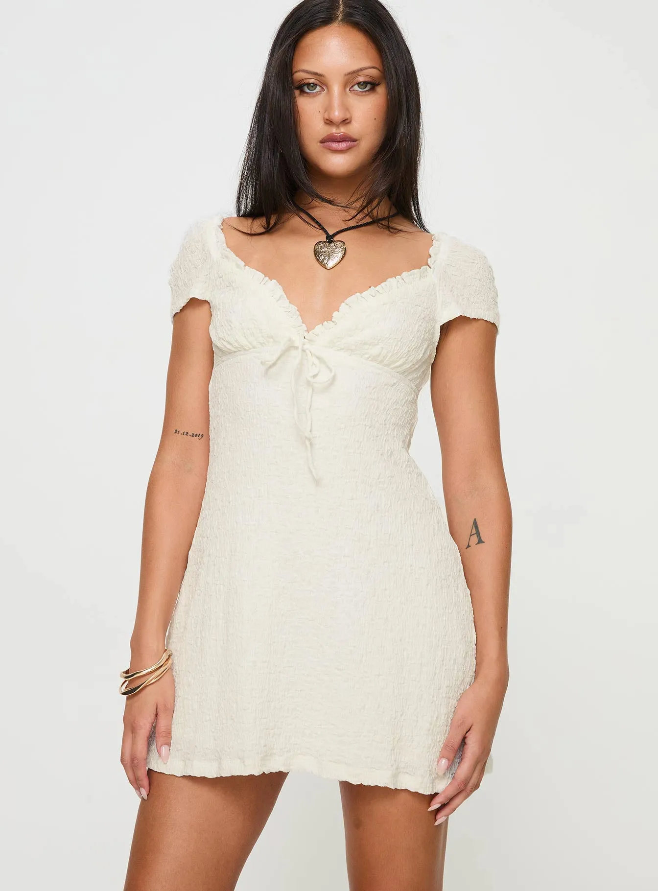 Kellan Mini Dress Cream Fun Warm