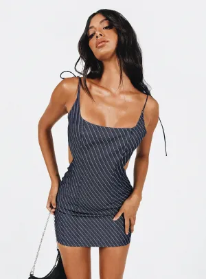 Diez Mini Dress Denim Stripe Beat Warm